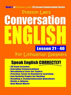 cover image of Preston Lee's Conversation English For Lithuanian Speakers Lesson 21